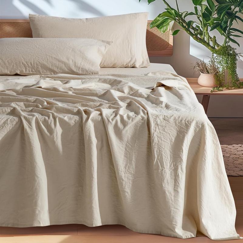 Natural French Linen Sheet Set
