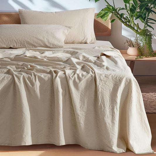 Natural French Linen Sheet Set