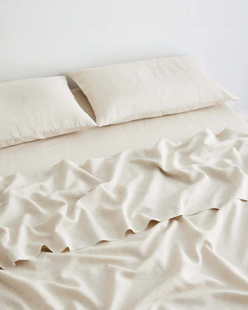 Natural French Linen Sheet Set